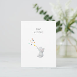 Hurray A Little Baby Cute Elephant Hearts Card ポストカード