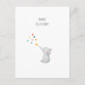 Hurray A Little Baby Cute Elephant Hearts Card ポストカード (正面)