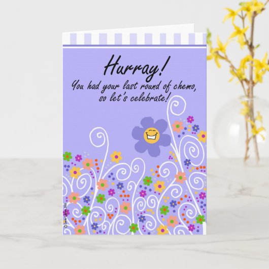 Hurray! Chemoの最後の円形 カード (黄色い花)