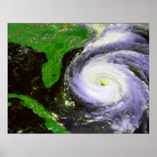Hurrican Fran Off Florida - 1996 Satellite Image ポスター