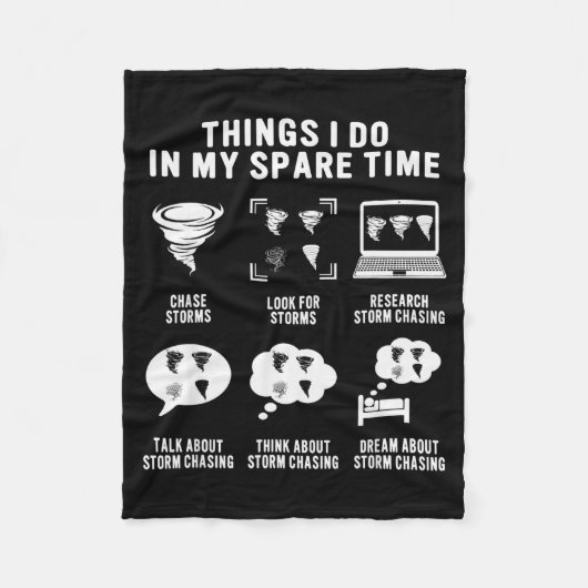Hurricane Chasing Chaser Tornado Hunter Meteorolog フリースブランケット (正面)