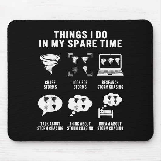 Hurricane Chasing Chaser Tornado Hunter Meteorolog マウスパッド (正面)