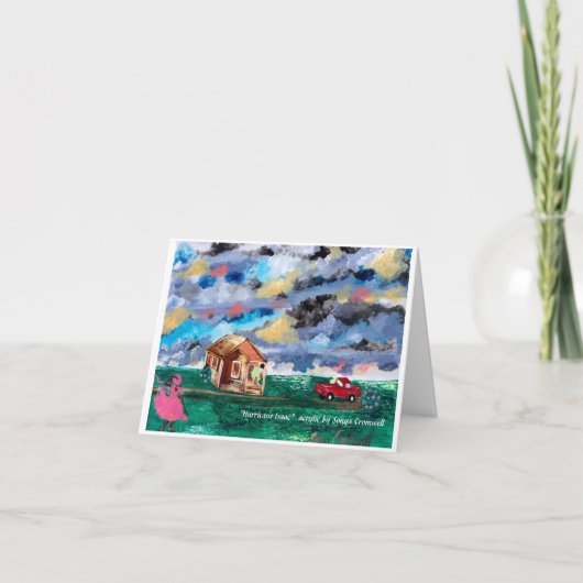 「Hurricane Isaac」折り畳みグリーティングカード カード (正面)