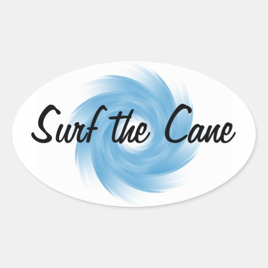 HURRICANE SURFERスタンプ(4) 楕円形シール (正面)