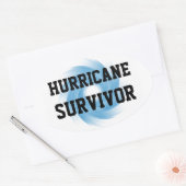 HURRICANE SURVIVERスタンプ(4、楕円) 楕円形シール (封筒)
