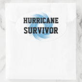 HURRICANE SURVIVERスタンプ(4、楕円) 楕円形シール (バッグ)