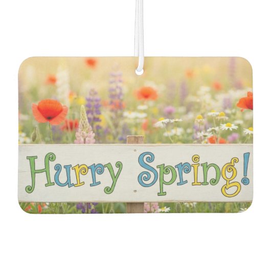Hurry Spring! Landscape Rectangle Air Freshener カーエアーフレッシュナー (正面)