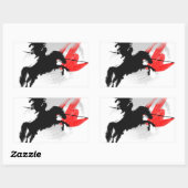 Husaria、ポルスカ-ポーランドのユサール 長方形シール (シート)