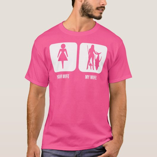 Husbの妻の妻魚釣り漁師を修復 Tシャツ (正面)
