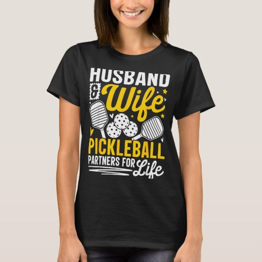 Husband &amp; Wife Valentines Day Couple Ckleball  Tシャツ (正面)
