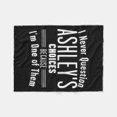 Husband And Ashley I Never Question Choices Togeth フリースブランケット (正面(横))