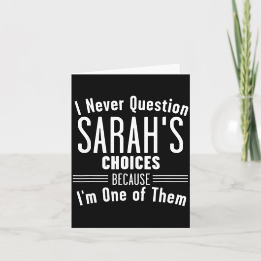 Husband And Sarah I Never Question Choices Togethe カード (正面)