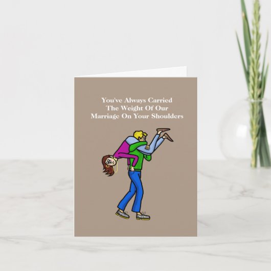 Husband Appreciation Day Card - Man Carrying Wife  カード (正面)