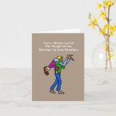 Husband Appreciation Day Card - Man Carrying Wife  カード (黄色い花)
