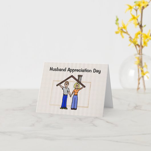 Husband Appreciation Day Roof Over Head Card カード (黄色い花)