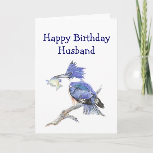 Husband Birthday Humor - The Kingfisher カード (正面)