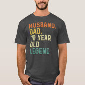 Husband dad 70 year old legend 70th birthday tシャツ (正面)