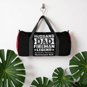 Husband Dad Fireman Legend Pride ダッフルバッグ