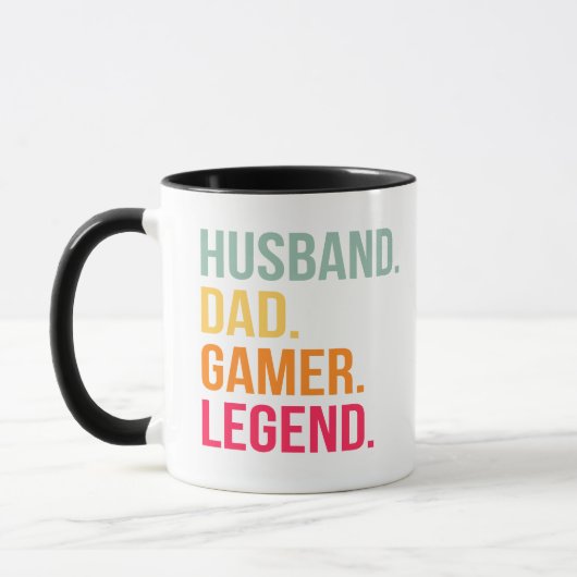 Husband Dad Gamer Legend マグカップ (左)