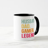 Husband Dad Gamer Legend マグカップ (正面右)