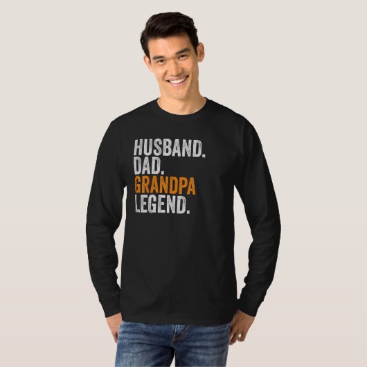 Husband Dad Grandpa Legend  Occupation Office Tシャツ (正面フル)