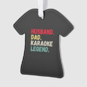 Husband dad karaoke legend vintage customized  オーナメント (正面)
