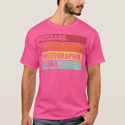 Husband Dad Photographer Legend Funny Photography Tシャツ (正面)