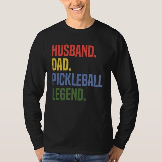 Husband Dad Pickleball Legend Athlete Coach Sports Tシャツ (正面)