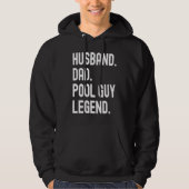 Husband Dad Pool Guy Legend パーカ (正面)