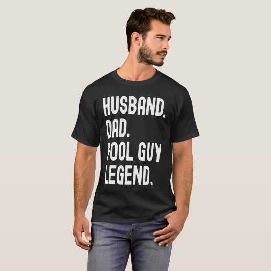 Husband Dad Pool Guy Legend Tシャツ (正面フル)