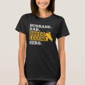 Husband Dad Rodeo Legend Hero  Bull Rider Tシャツ (正面)