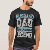 Husband Dad Stand Up Paddling Legend SUP Surfboard Tシャツ (正面)