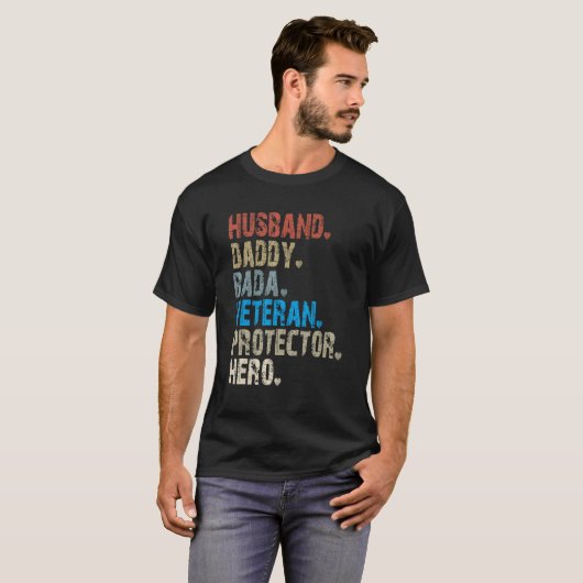 Husband Daddy Bada Veteran Protector Hero Tシャツ (正面フル)