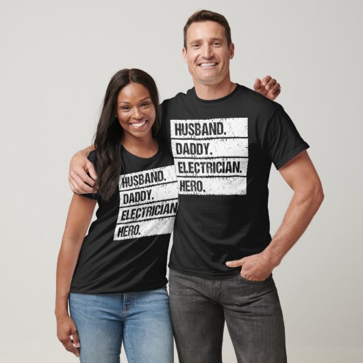 Husband Daddy Electrician Hero Lineman Electrical  Tシャツ (ユニセックス)