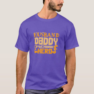 Husband Daddy Mechanic Hero Father Dad Vintage gir Tシャツ
