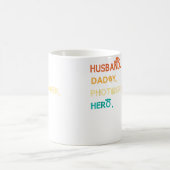 Husband Daddy Photographer Hero Retro Vintage Phot コーヒーマグカップ (中央)