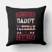 Husband, Daddy, Veteran, Hero クッション (裏面)
