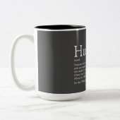 Husband Definition Quote モダン グレー ツートーンマグカップ (左)