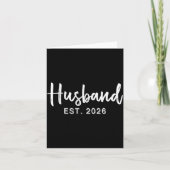 Husband Est 2026 Hubby Just Married Honeymoon Wedd カード (正面)