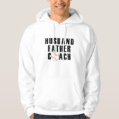 Husband Father Coach Baseball Dad Quote パーカ (正面)