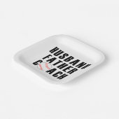 Husband Father Coach Baseball Dad Quote ペーパープレート (傾斜あり)