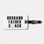 Husband Father Coach Baseball Dad Quote ラゲッジタグ (裏面横)