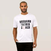 Husband Father Coach Baseball Dad Quote Tシャツ (正面フル)