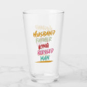 Husband, Father, King, Blessed Man | Father's Day タンブラーグラス (裏面)