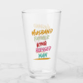 Husband, Father, King, Blessed Man | Father's Day タンブラーグラス (正面)