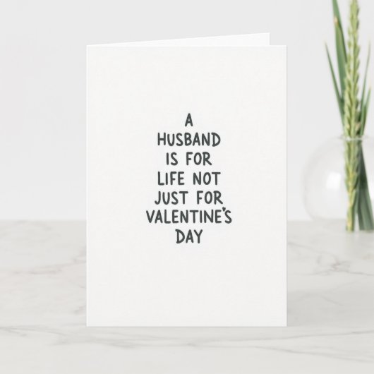 Husband Forever Not Just Valentines Card カード (正面)