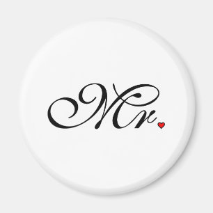 Husband Groom His Her氏は最近結婚します マグネット