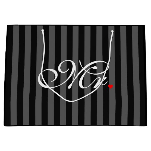 Husband Groom His Hers氏は最近結婚します ラージペーパーバッグ (正面)