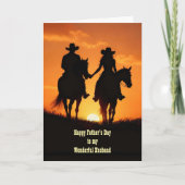 Husband Happy Fathers Day Country Western カード (正面)