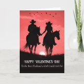 Husband Happy Valentines Day Country Western カード (正面)